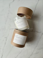 Bougie d'aromathérapie personnalisée LANJO, pot en verre rond, cire de soja, parfum frais, coffret cadeau pour la fête des mères, Chine