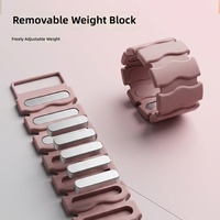 Ensemble de bracelets lestés ajustables en silicone souple unisexe - Lestes amovibles pour l'entraînement musculaire, le yoga, le pilates, la danse, le cardio