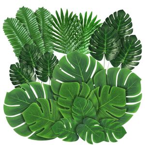 Foglia di Monstera Artificiale - Fogliame Verde Realistico per Decorazioni <span class=keywords><strong>Festa</strong></span> <span class=keywords><strong>Hawaiana</strong></span>, Centrotavola, Matrimoni, Decorazioni per la Casa - Product Image 1