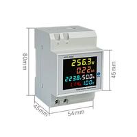 SUPOELE D52-2066 Voltmeter Digital CT Eksternal, Pengukur Daya Arus, Wattmeter, Meter Energi Listrik kWh, Monitor Frekuensi Ampere AC 220V