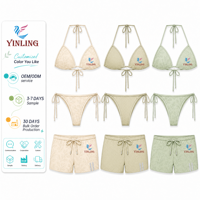 Nouveau Maillot de Bain Deux Pièces Sexy et Tendance 2026 pour Femme, Bikini Halter Rayé Dos Nu Personnalisé