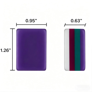 Juego de Mahjong de Acrílico con Patrón de Bambú de 4 Capas, Plegable y Grabado Personalizado, con Fichas Americanas de Lujo Moderno, Portátil para Entretenimiento - Product Image 6