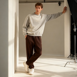 Sweat à capuche vintage lavé TKAN306D pour homme, coupe ample, grande taille, 100 % coton, 400 g/m², col rond, design numérique hivernal, sans logo - Product Image 1