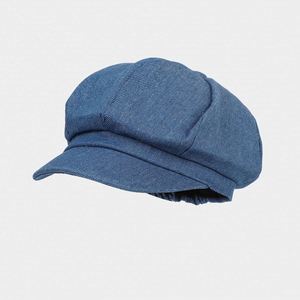 Gorra Newsboy de Mezclilla para Mujer, Estilo Europeo y Americano, Nueva, Simple, Ligera, con Visera Tipo Pico de Pato, para Uso Casual en Invierno y Moda Urbana - Product Image 3
