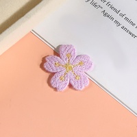 Nouveaux patchs décoratifs en polyester brodés de fleurs colorées de style coréen pour chaussures, chapeaux, vêtements et accessoires - Échantillon disponible en 7 jours