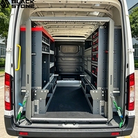Module d'atelier de camionnette avec étagères de rangement