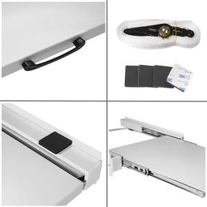 Kit de apilamiento extensible para lavadora y secadora con estructura intermedia para encimera y placa extraíble, embalaje para venta por correo - Product Image 4