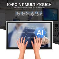 Interfaces multiples, le PC industriel à écran tactile fournit des interfaces COM supplémentaires, 2*COM, RJ45*1, 4*USB, Out*1, VGA*1
