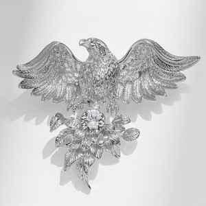 Broche Aigle Vintage Vietnamienne en Or Mat de Marque Haut de Gamme XILIANGFEIZI, Épingle de Costume pour Homme Style Europe et Amérique - Product Image 5
