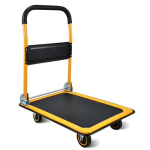 Chariot pliant à quatre roues en fer thermolaqué, capacité 150 kg, personnalisable, robuste, facile à déplacer, chariot à main, remorque - Product Image 1