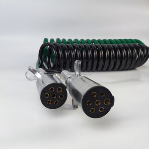 Nouvelle prise de <span class=keywords><strong>remorque</strong></span> à sept cœurs 7 voies, <span class=keywords><strong>cordon</strong></span> d'alimentation <span class=keywords><strong>électrique</strong></span> robuste noir-vert à âme en cuivre pour <span class=keywords><strong>semi</strong></span>-remorques, charge utile maximale 28T - Product Image 6