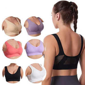 Soutiens-gorge de sport sans armatures en nylon/spandex, respirants, écologiques, sexy, en crochet, à couvrance totale, push-up, tailles S-6XL pour femmes - Product Image 2