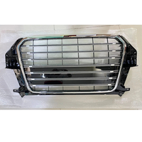 Grille de pare-chocs avant ABS de haute qualité style SQ3 pour Audi Q3 SQ3 2013-2016 8U, cadre chromé, fond noir brillant, marque PNB 1