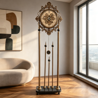 Horloge de style antique, horloge sur pied, design original, horloge de sol en métal, design Art Déco, horloge de chambre à une seule face en fer