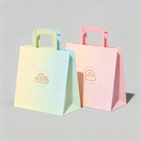 Sac en papier kraft plat en gros avec logo personnalisé, faible MOQ