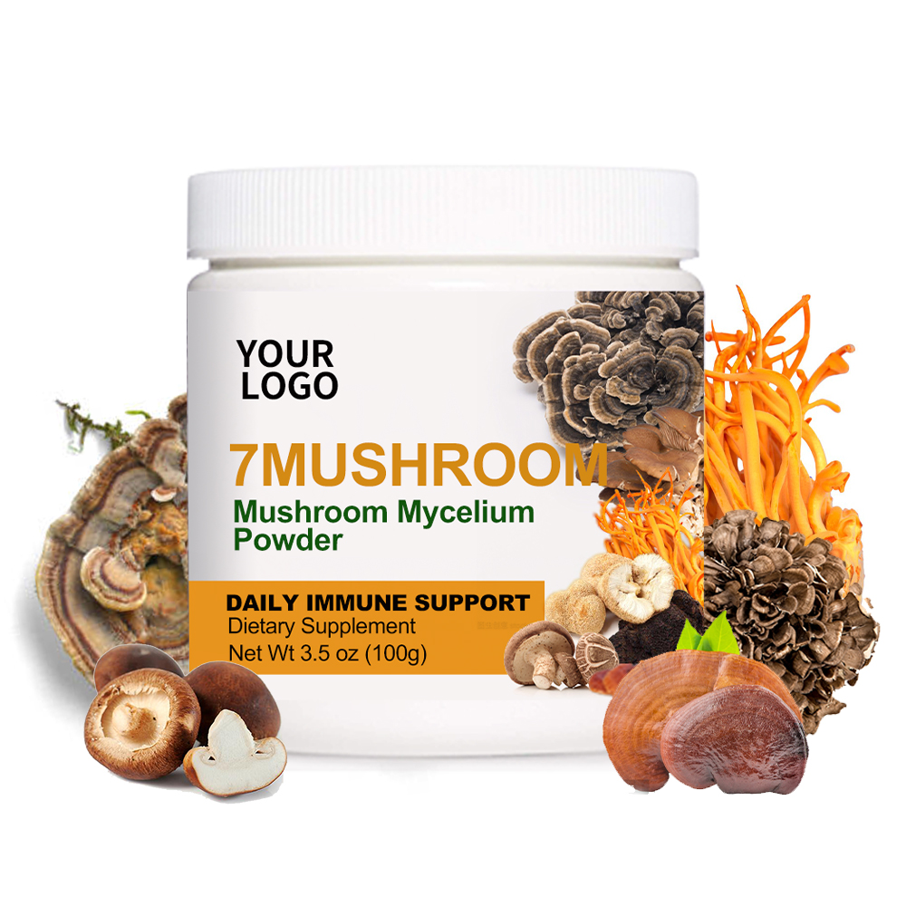 6 in 1 potente estratto di funghi in polvere 30% Beta glucano-leoni criniera, Reishi, Cordyceps, Chaga, coda di tacchino, Maitake