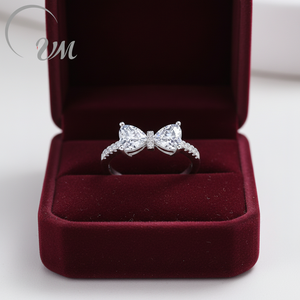 Anillos de Boda de Plata de Ley S925 con Tres Piedras Engastadas y Baño de Rodio, con Circonita, para Mujer, Aniversario, Cumpleaños, Fiesta, de UM JEWELRY - Product Image 4
