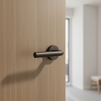 Poignée de porte de chambre à coucher en acier inoxydable de couleur foncée Poignées de levier de porte commerciales