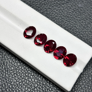 Corte ovalado 3x5mm a 13x18mm 8 # Corindón sintético <span class=keywords><strong>rojo</strong></span> <span class=keywords><strong>oscuro</strong></span> Paloma Sangre <span class=keywords><strong>Rojo</strong></span> Rubí Piedras preciosas sueltas - Product Image 4