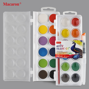 Ensemble de peintures à l'eau Macaron de 12/16/36 couleurs, peintures pigmentées pour papier et toile, pour étudiants - Product Image 3