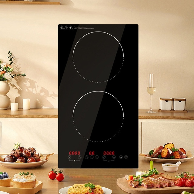 Indoor Built in Electric 2 Burners Ceramic Hob Induction Cooktop Electric Stove Without Gas Kitchen Cooking Appliance