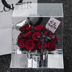 Un Ramo de Flores Eternas como Regalo de Cumpleaños y Día de San Valentín <span class=keywords><strong>para</strong></span> tu <span class=keywords><strong>Novia</strong></span>, Rosa Eterna Preservada en Caja - Product Image 1