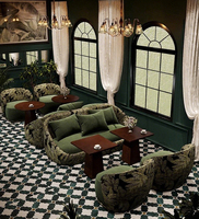 Ensemble de canapés confortables en tissu et coussin éponge de style rétro KSL pour meubles d'auberge de jeunesse au prix d'usine