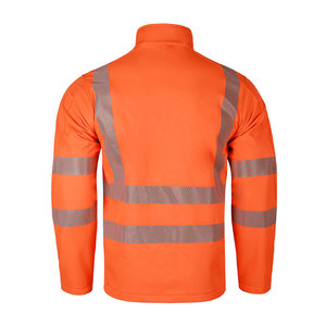 Chaqueta Softshell a Medida, Resistente al Viento, con Forro Polar Fluorescente Naranja, Ropa de Trabajo para Fábrica/Taller, Uso Otoño/Invierno - Product Image 2