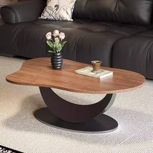 <b>Walnut</b> Coffee <b>Table</b> Cloud Shape Solid Wood Minimalist Living Room Tea <b>Table</b> - Product Image 4