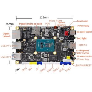 Ordinateur monocarte GGDX Chipboard Youyeetoo X1s X86 Intel Quad-core pour contrôle industriel et robotique avec prise en charge <span class=keywords><strong>Windows</strong></span>/Linux - Product Image 4