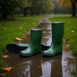 Botas de Lluvia Verdes Ttake Modelo 47 Tronchetto con Suela Negra - Product Image 3