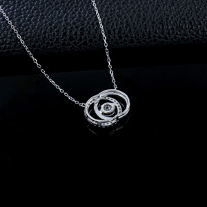 สร้อยคอเพชรหรูหรา925เฉพาะกลุ่มเงินสเตอร์ลิง - Product Image 4