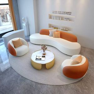 Nordic Iron Fabric <b>Sofa</b> High Quality Modern Elegant Salon Chair <b>for</b> Beauty Hotel Luxury Backrest <b>Sofa</b> Set - Product Image 2