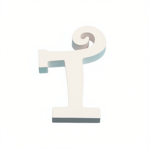 Lettera Decorativa T di Ilan 14,5 Cm Bianca per Decorazione Murale - Product Image 2