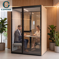 Cabine insonorisée moderne en aluminium pour 2 personnes avec protection de la vie privée et isolation acoustique pour hôtels et entrepôts