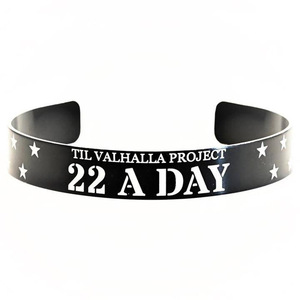 22 Day Push-Up Black Plated Stainless Steel <strong>Memorial</strong> <strong>Bracelet</strong> Fashionable Day <strong>Bracelet</strong> with Engraving - Product Image 4