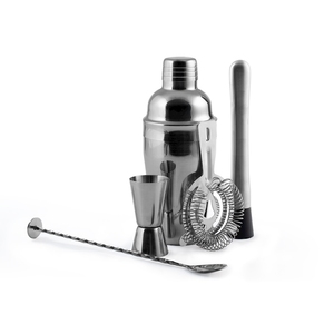 5-Piece <b>Cocktail</b> <b>Set</b> 18/10 Stainless Steel Bar Tools <b>Mixing</b> Shaker Strainer Jigger Spoon - Product Image 1