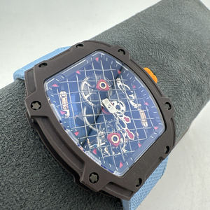 Montre mécanique de sport professionnelle pour homme de qualité supérieure, design de raquette de <span class=keywords><strong>tennis</strong></span> personnalisé RM27-04, tourbillon creux - Product Image 4