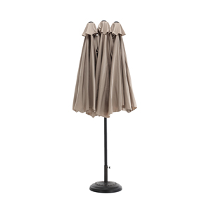 Parasol rectangulaire double face de 4,5 m avec manivelle et base en acier inclinable automatiquement – Idéal pour la plage et les parcs - Product Image 2
