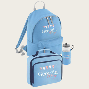 Back to School Essentials Personalised <b>Lunch</b> <b>Bag</b> Backpack Water Bottle for One Set - Product Image 5