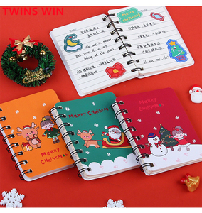 2025 vente chaude noël papeterie Portable A7 <span class=keywords><strong>Mini</strong></span> cahier à spirale dessin animé mignon école étudiant enfant cadeau livres - Product Image 3