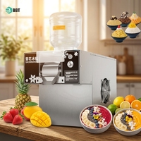 Machine à neige et glace à faible bruit, auto-nettoyante, électrique, pour la préparation de bingsu, idéale pour les salons de thé et les marchés nocturnes