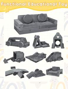 14 pièces canapé sectionnel pour enfant meubles <span class=keywords><strong>de</strong></span> salle <span class=keywords><strong>de</strong></span> jeux plancher créatif imaginatif canapé en mousse modulaire pour enfants avec housses souples - Product Image 5