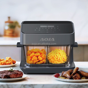 Nuevo Diseño <span class=keywords><strong>Horno</strong></span> de Cocina Digital con Pantalla LED 4L+4L, Freidora de Aire Multifuncional sin Aceite para Cocción Rápida, <span class=keywords><strong>Horno</strong></span> Freidora Doble con Vidrio - Product Image 1