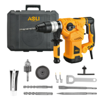 Marteau perforateur rotatif industriel électrique robuste AOLI 32G 1500W pour bricolage, démolition, portable, mandrin hexagonal 42mm, vitesse variable