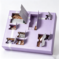 Calendrier de l'Avent personnalisé, boîte de calendrier de l'Avent de Noël en carton de luxe, emballage cadeau pour cosmétiques, chocolats