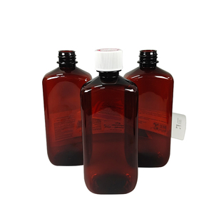 16oz Tris Whole Kit Medicine Bottle-473ml Frosted PET Silk Screen Printing Leak-Proof Screw Cap Honghu Brand Amber /Custom - Product Image 2