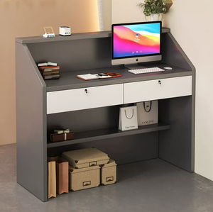 Mostrador de recepción minimalista de estilo moderno para salón de belleza, tienda de ropa, tienda de té de la leche, mostrador pequeño, diseño de tienda de caja registradora - Product Image 1