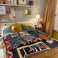 Gewebte Decke Decke Tapisserie Moderne rechteckige umwelt freundliche Baumwolle Vintage Four Seasons Tragbar für Reisen nach Hause