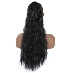 Extensão de cabelo, atacado de fábrica, rabo de cavalo sintético, rabo de cavalo reto